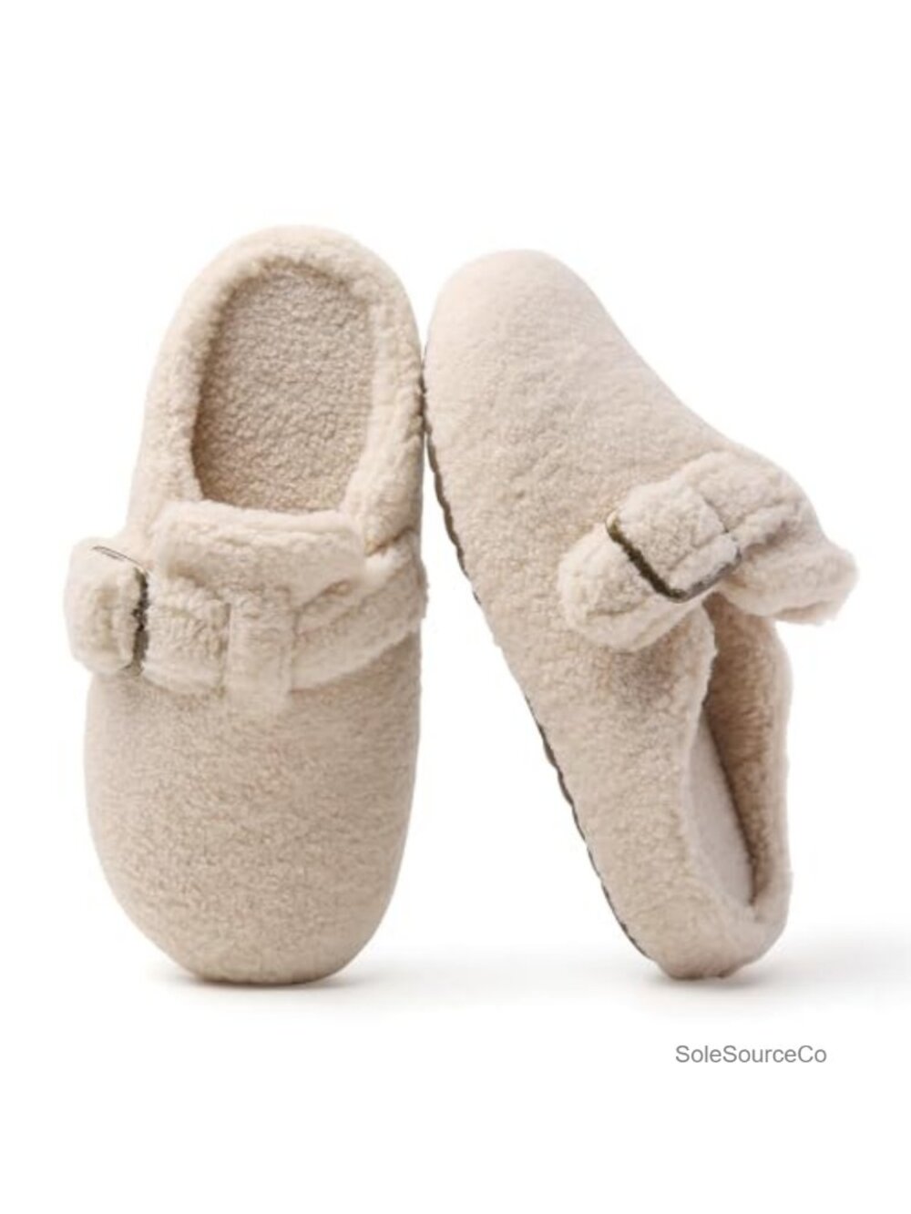 Women's Fuzzy Memory Foam Clog Slippers, Slip-On House Shoes